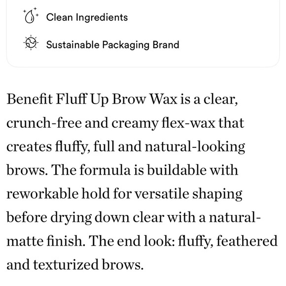 $4❤️‍🔥 Benefit Fluff Up Flexible Hold Brow Texturizing Wax 👁️ NEW IN BOX - Picture 5 of 7